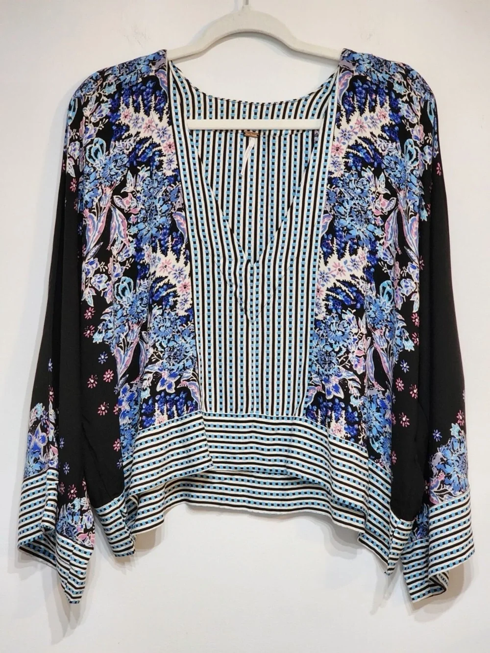 Free People Mix N Match Floral Blouse, Size Medium